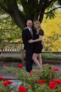 a man and a woman posing for a photo